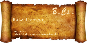 Butz Csongor névjegykártya